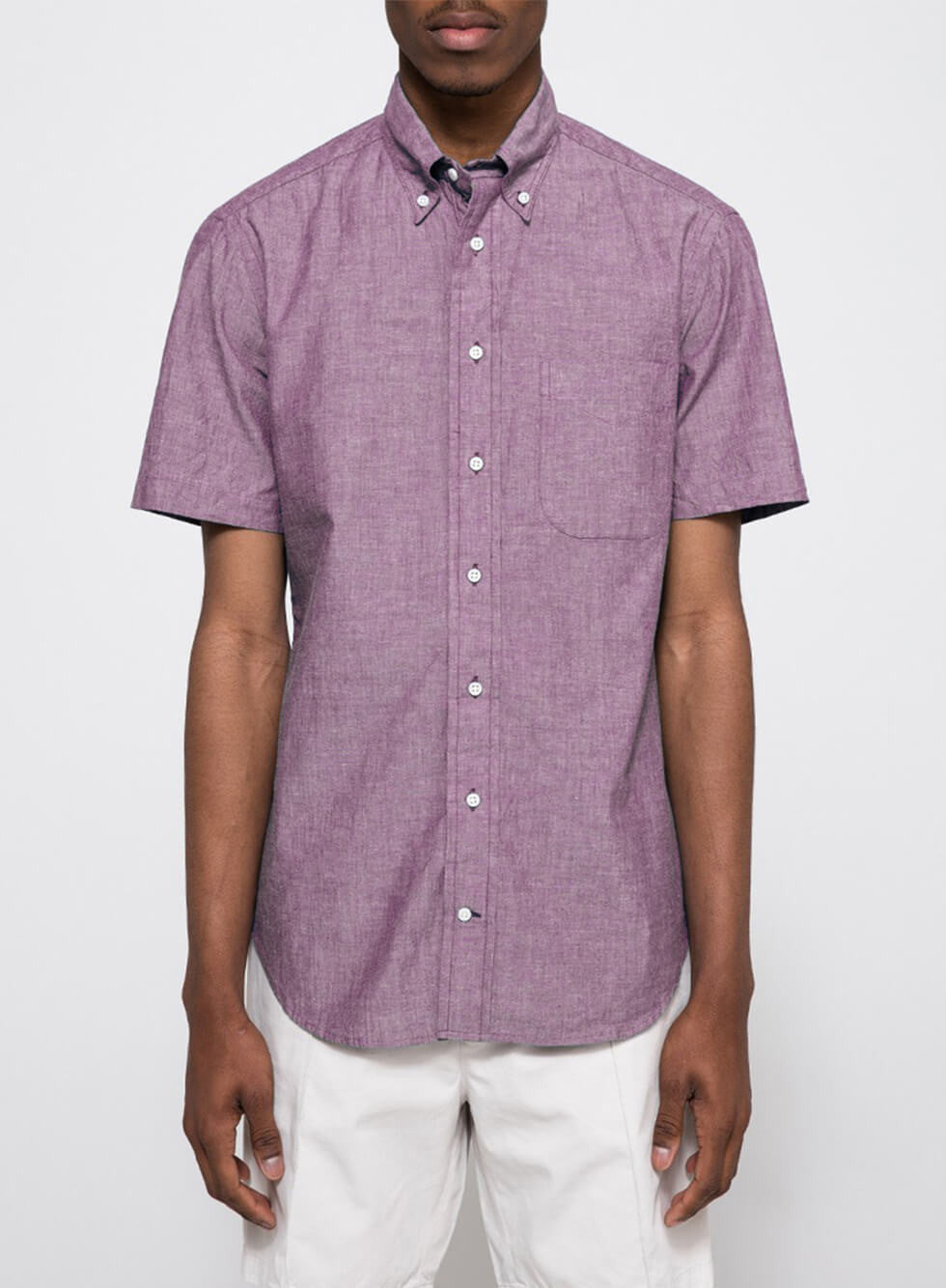 MOTO Denim Fitted Shirt MOTO Denim Fitted Shirt